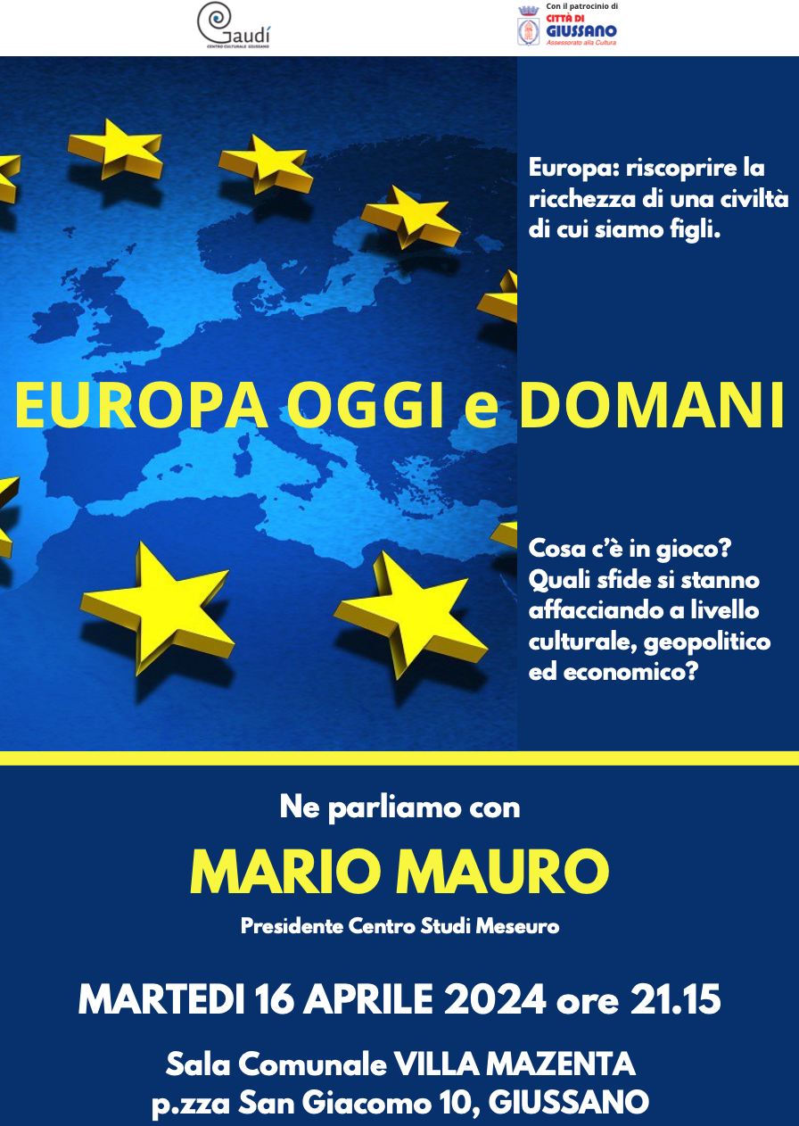 Featured image for “Giussano (MB): Europa oggi e domani. Incontro con Mario Mauro”