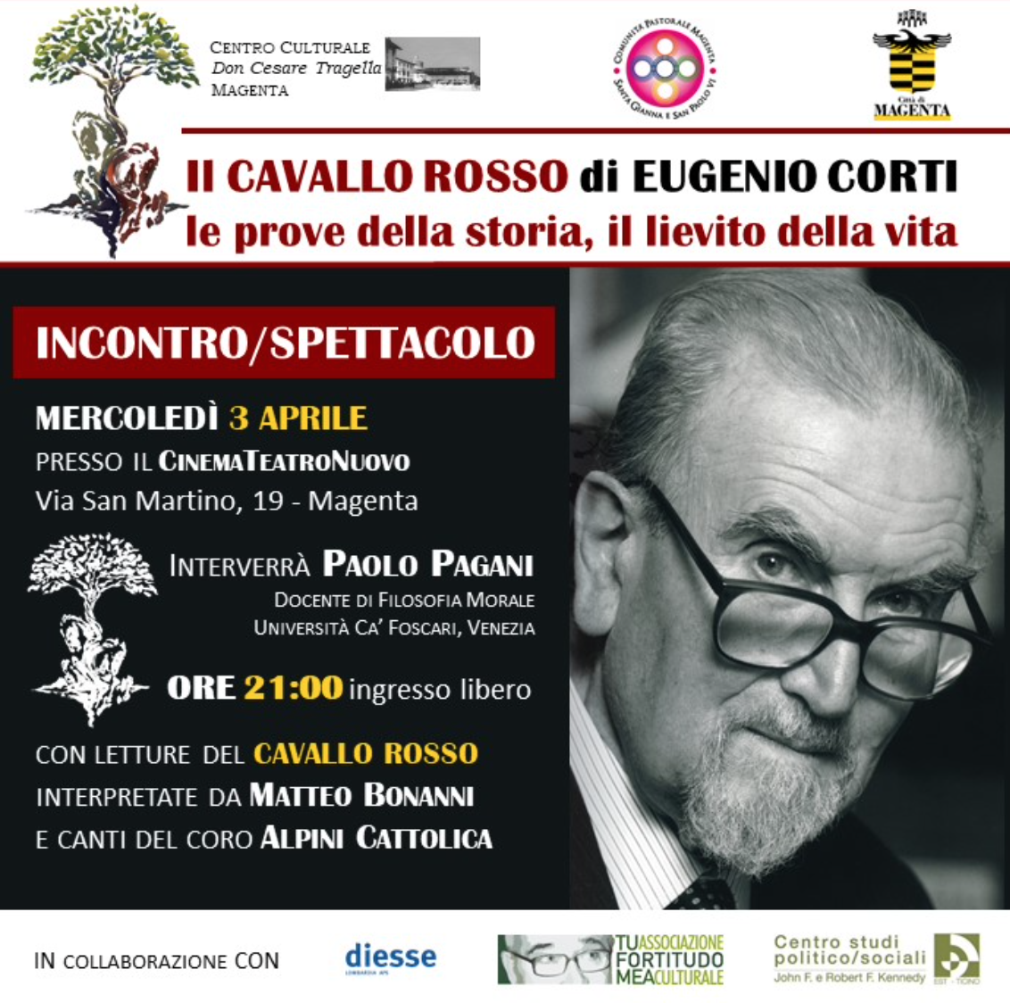 Featured image for “Magenta (Mi): Il cavallo rosso di Eugenio Corti. Incontro/Spettacolo”