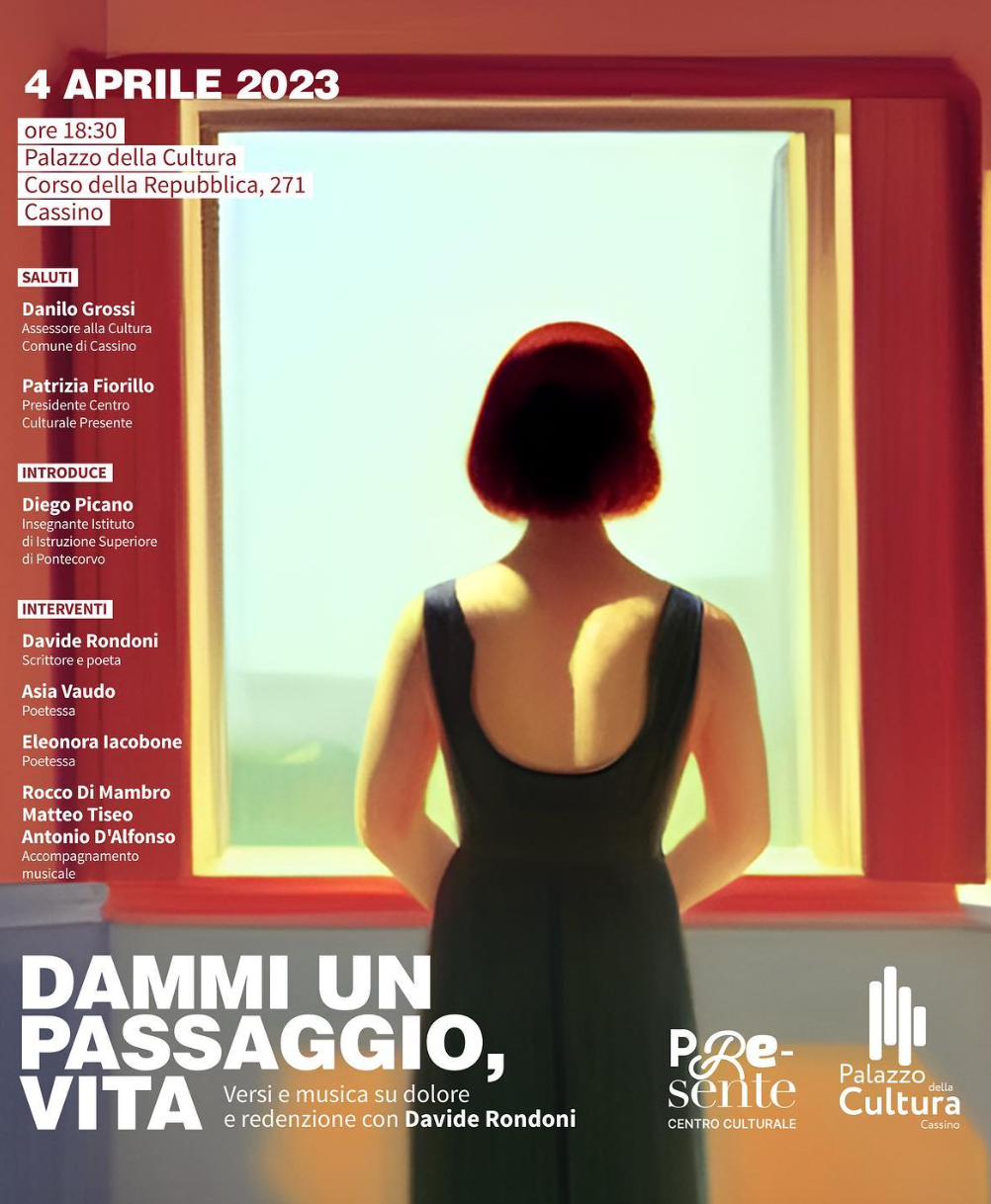 Featured image for “Cassino (Fr): “Dammi un passaggio vita”, incontro con Davide Rondoni”