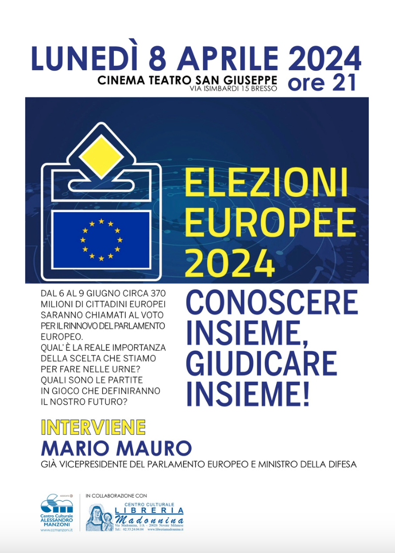 Featured image for “Bresso (Mi): Elezioni europee 2024. Conoscere insieme, giudicare insieme!”
