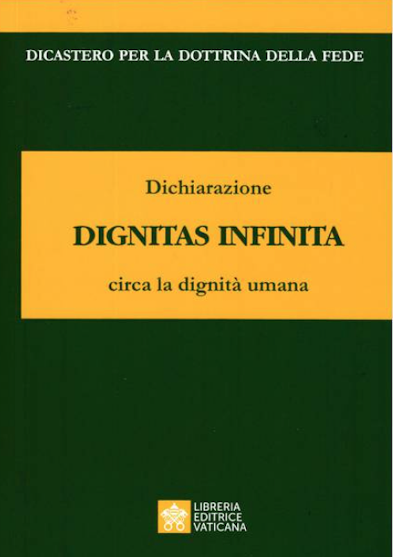 Featured image for ““Dignitas infinita”, circa la dignità umana”