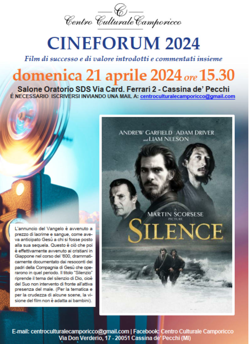 Featured image for “Cassina de’ Pecchi (Mi): Cineforum 2024. Silence”