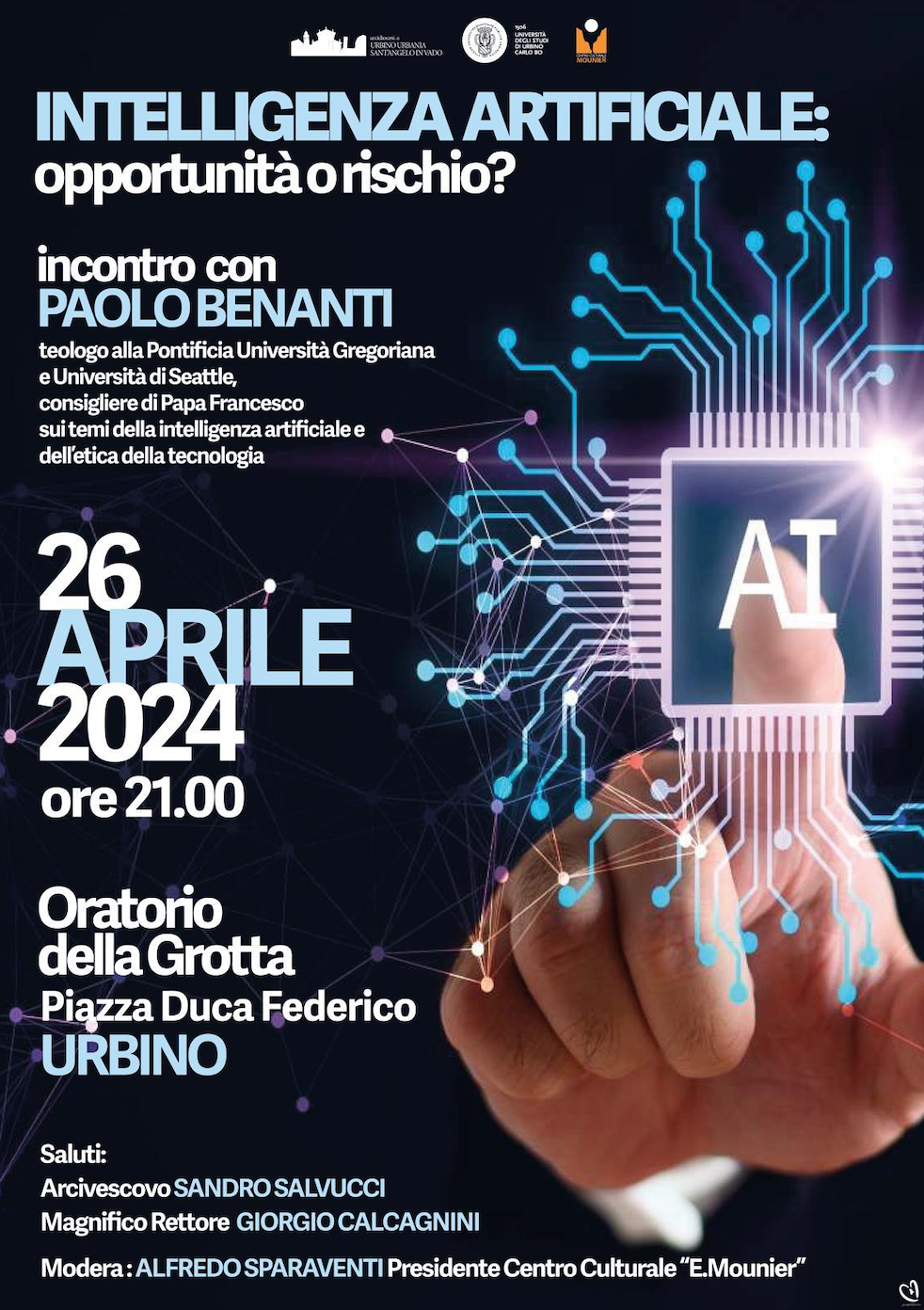 Featured image for “Urbino: Intelligenza artificiale, opportunità o rischio?”