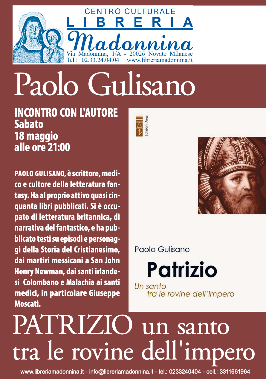 Featured image for “Novate Milanese: Incontro con l’autore. Patrizio un Santo tra le rovine dell’Impero”