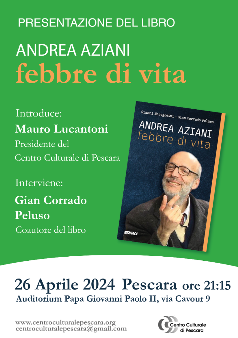 Featured image for “Pescara:  Presentazione del libro Andrea Aziani, febbre di vita”