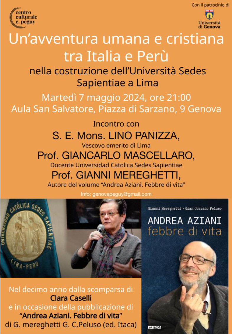 Featured image for “Genova: Un’avventura umana e cristiana tra Italia e Perù. Andrea Aziani e Clara Caselli”