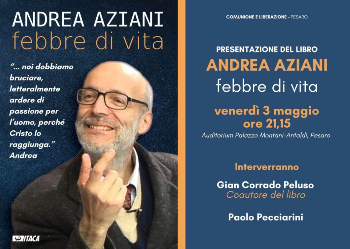 Featured image for “Pesaro: Presentazione del libro, Andrea Aziani febbre di vita”