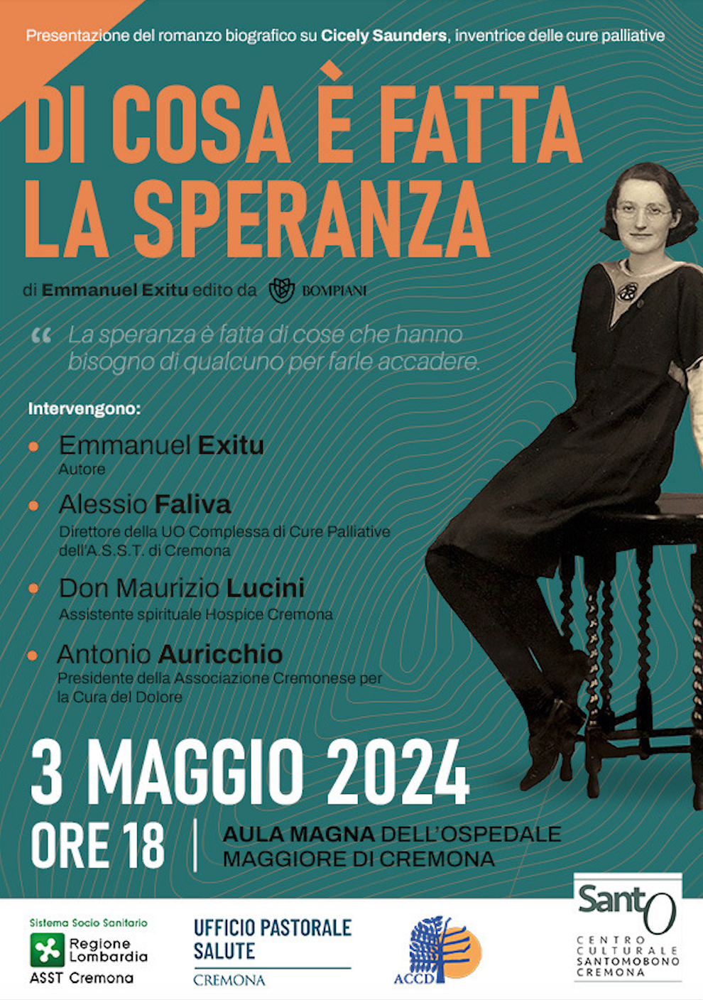 Featured image for “Cremona: Di cosa è fatta la speranza. Cicely Saunders”