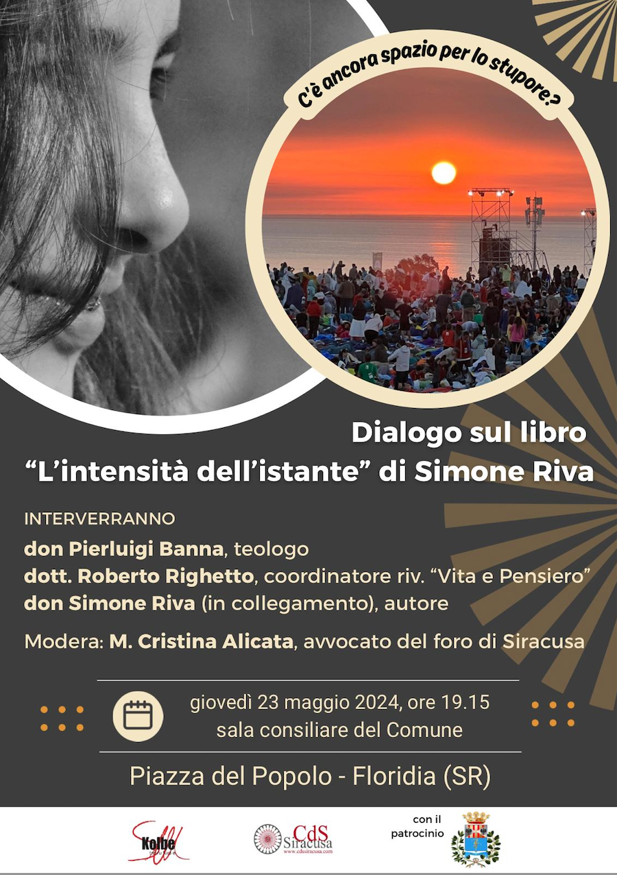 Featured image for “Siracusa: Dialogo sul libro “L’intensità dell’istante” di Simone Riva”