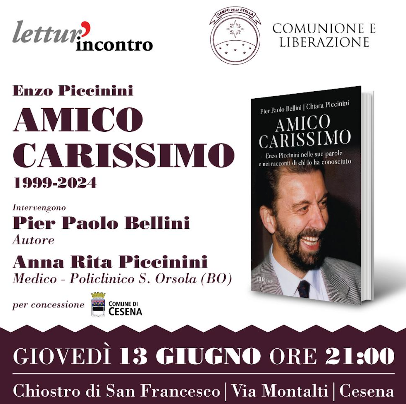Featured image for “Cesena: Enzo Piccinini. Amico carissimo 1999-2024”