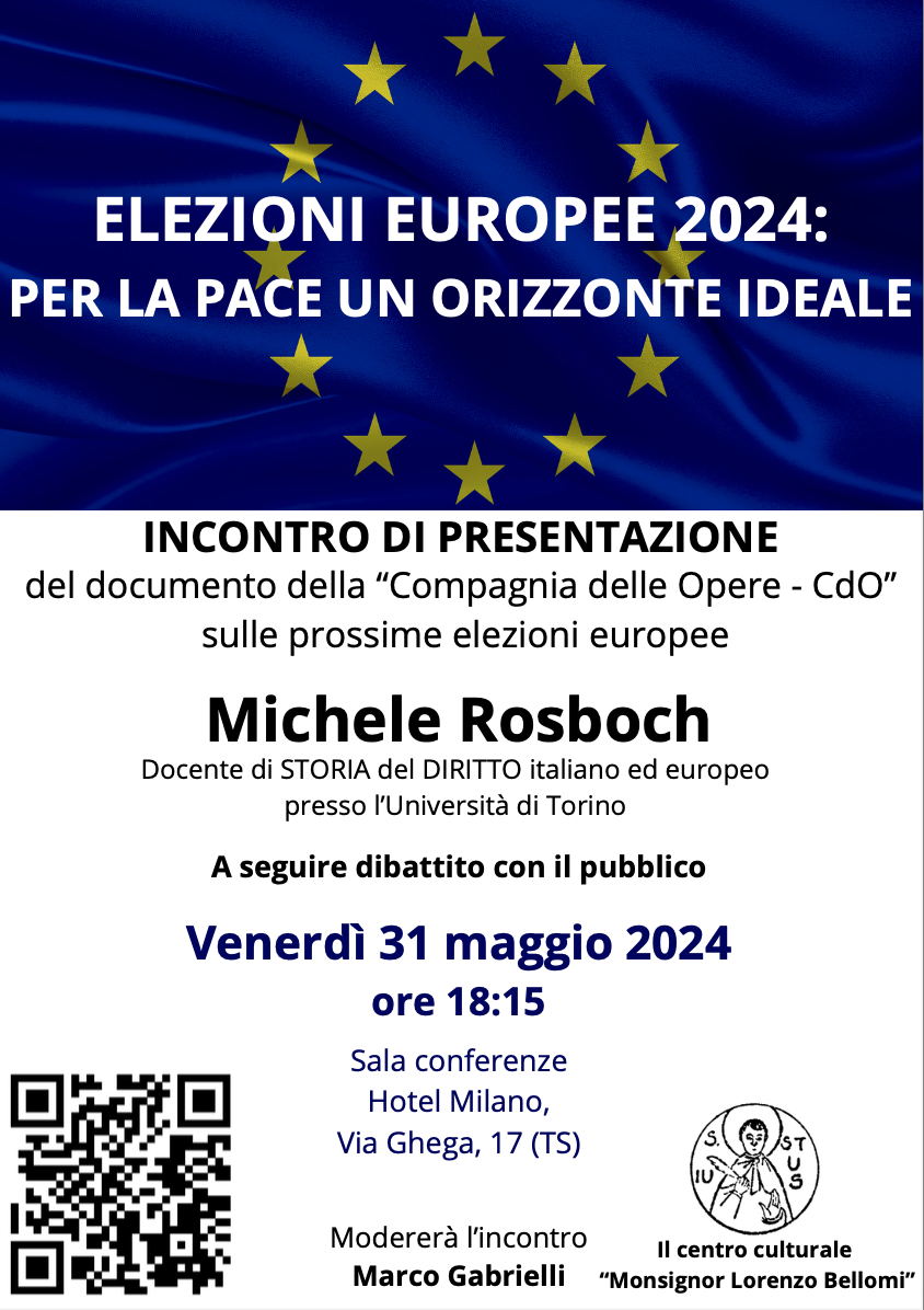 Featured image for “Trieste: Elezioni europee 2024. Per la pace un orizzonte ideale”