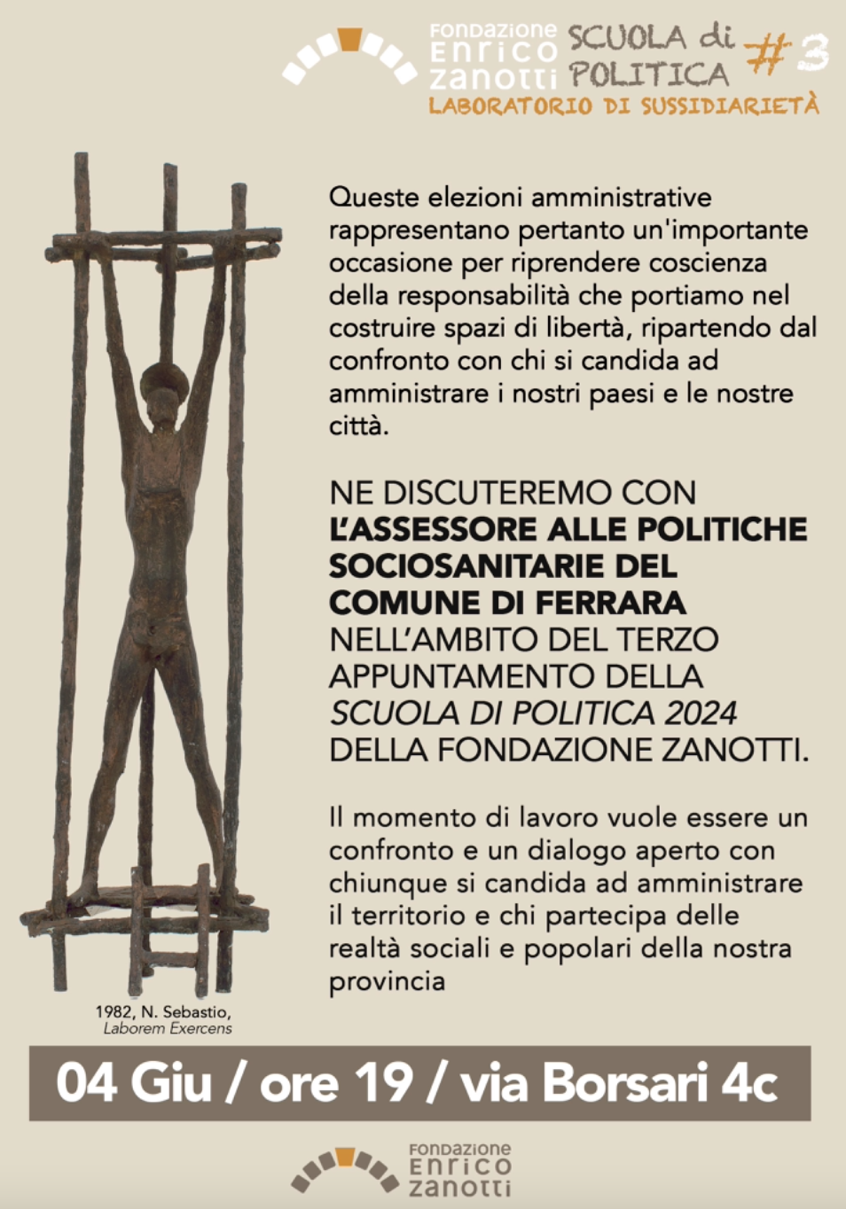 Featured image for “Ferrara: Non si governa senza un popolo. Scuola di Politica”