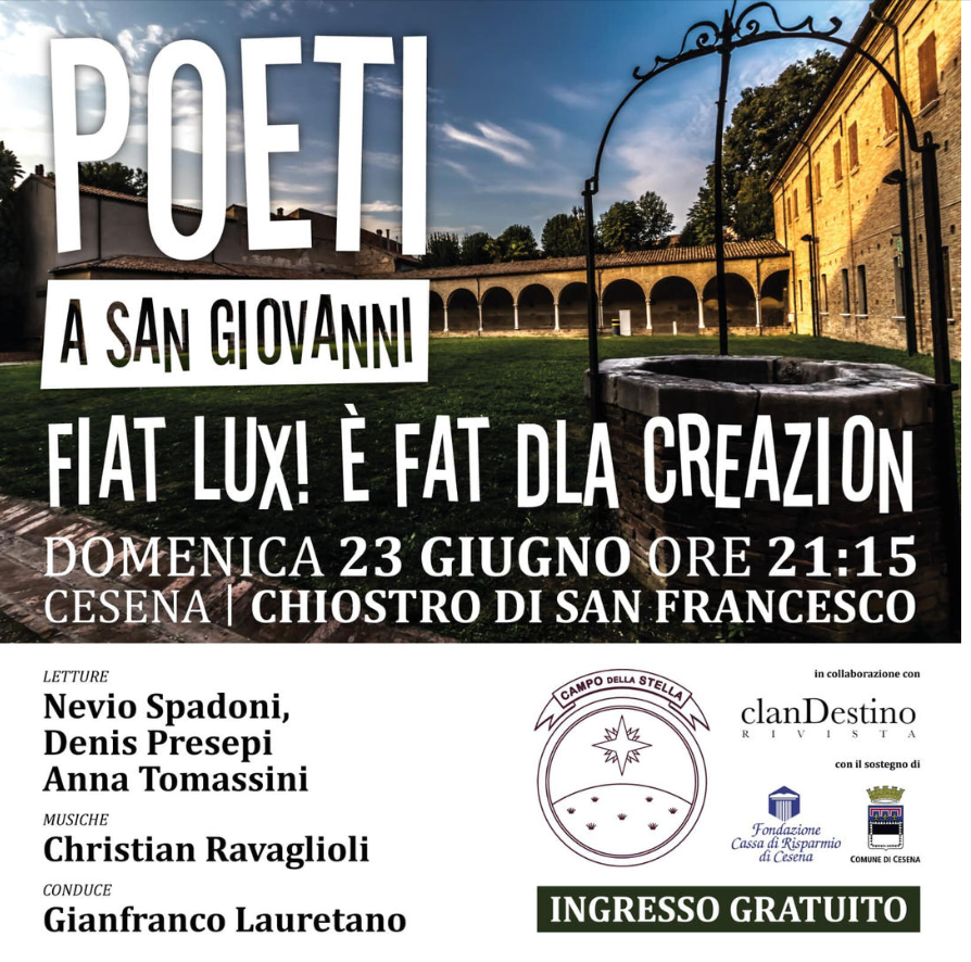 Featured image for “Cesena: “Fiat Lux! E’ fat dla creazion”. Poeti a San Giovanni”