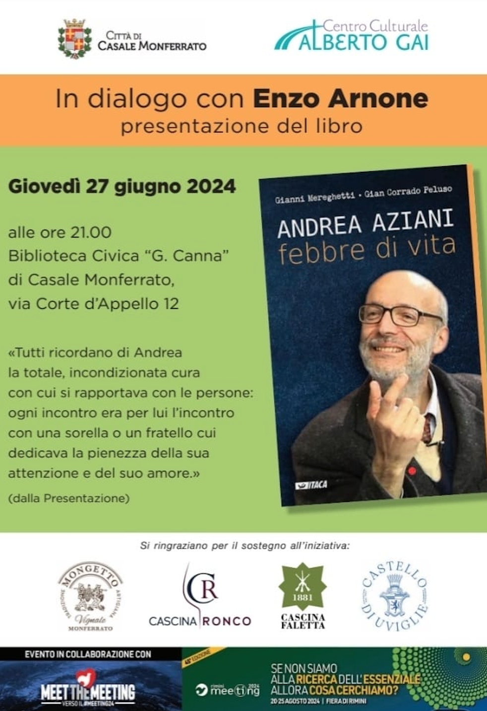 Featured image for “Casale Monferrato: Andrea Aziani, febbre di vita”