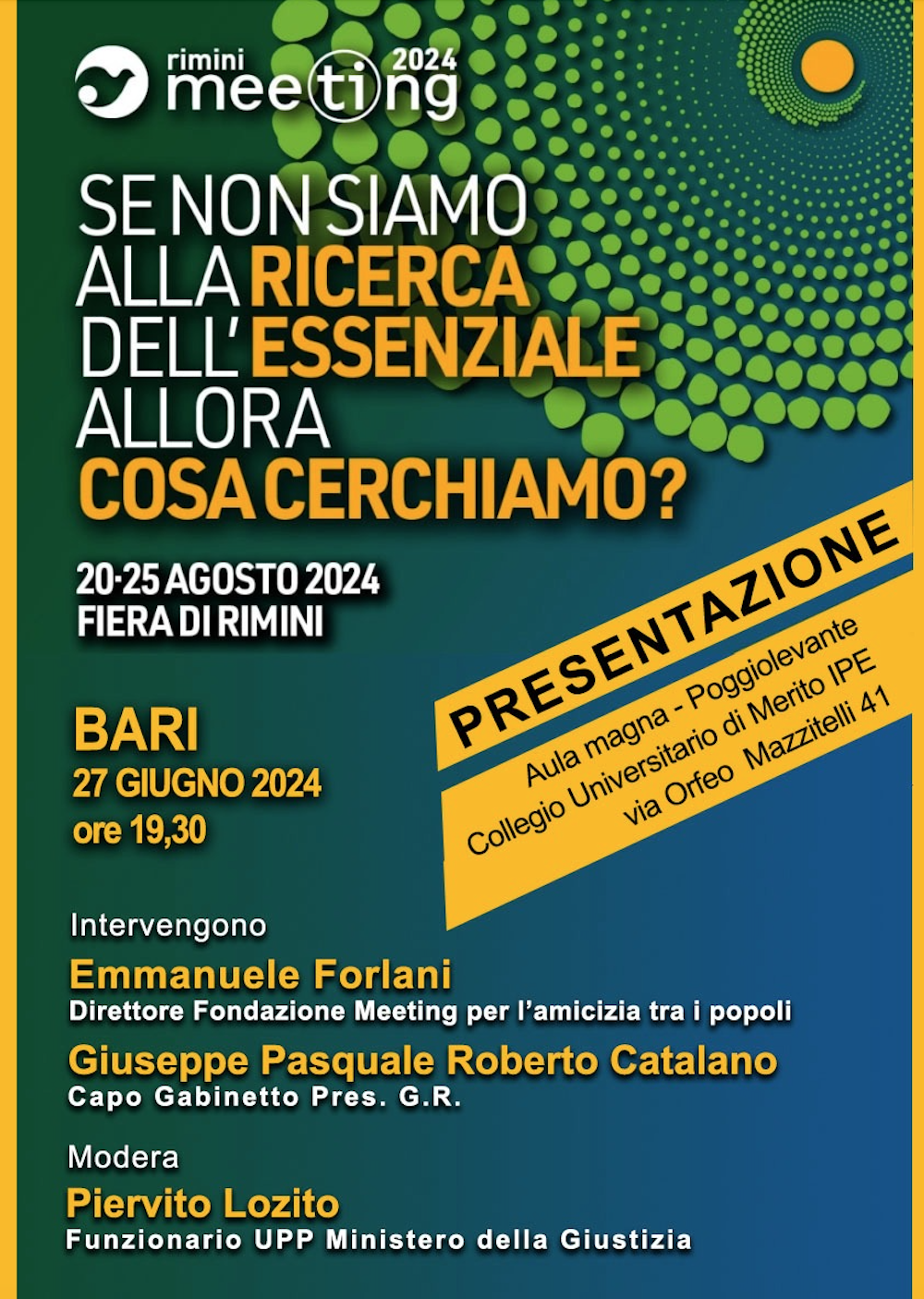 Featured image for “Bari: Presentazione Meeting di Rimini 2024”