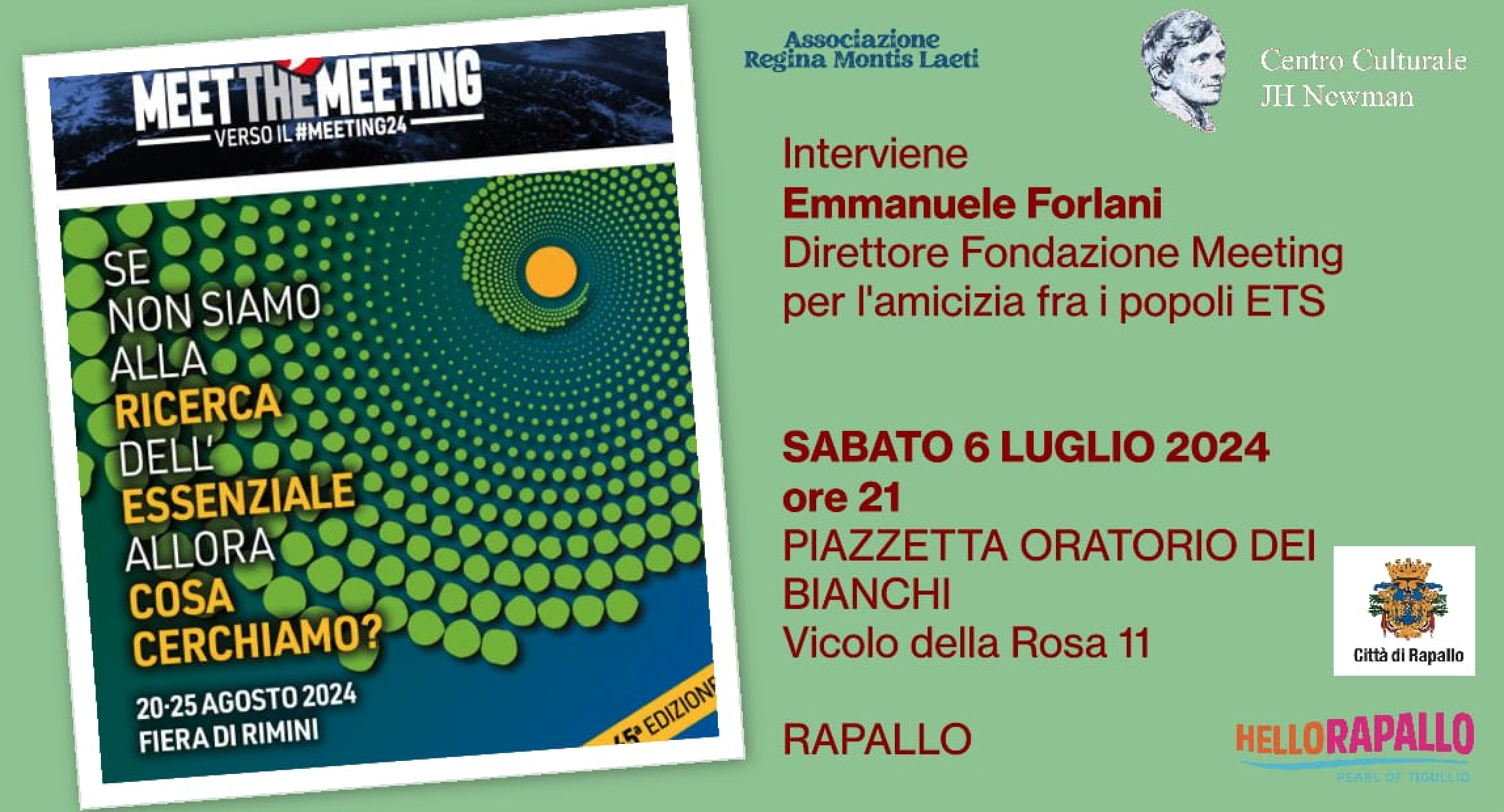 Featured image for “Rapallo: Meet the Meeting 2024. Se non siamo alla ricerca dell’essenziale..”