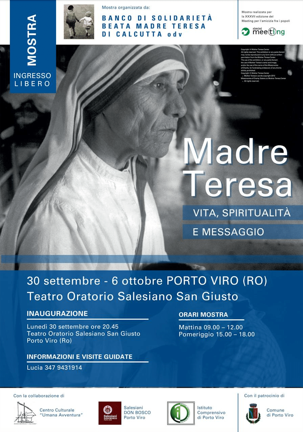 Featured image for “Porto Viro (Ro): Madre Teresa. Vita, spiritualità e messaggio”