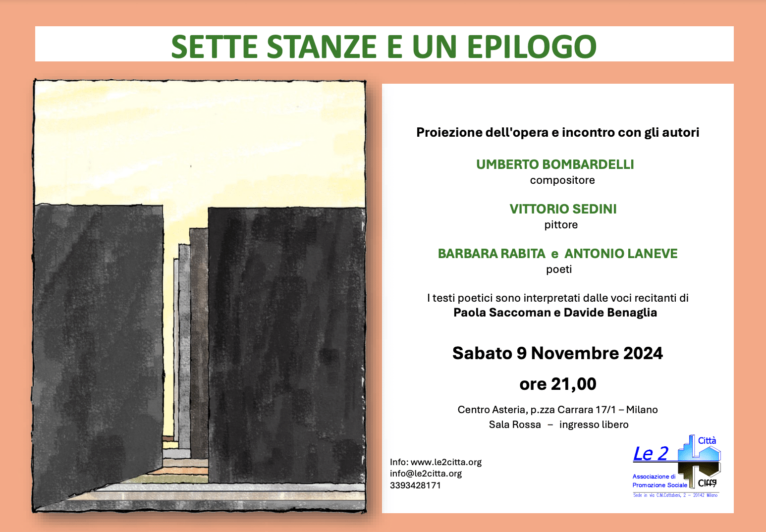 Featured image for “Milano: “Sette stanze e un epilogo”. Proiezione dell’opera e incontro con gli autori”