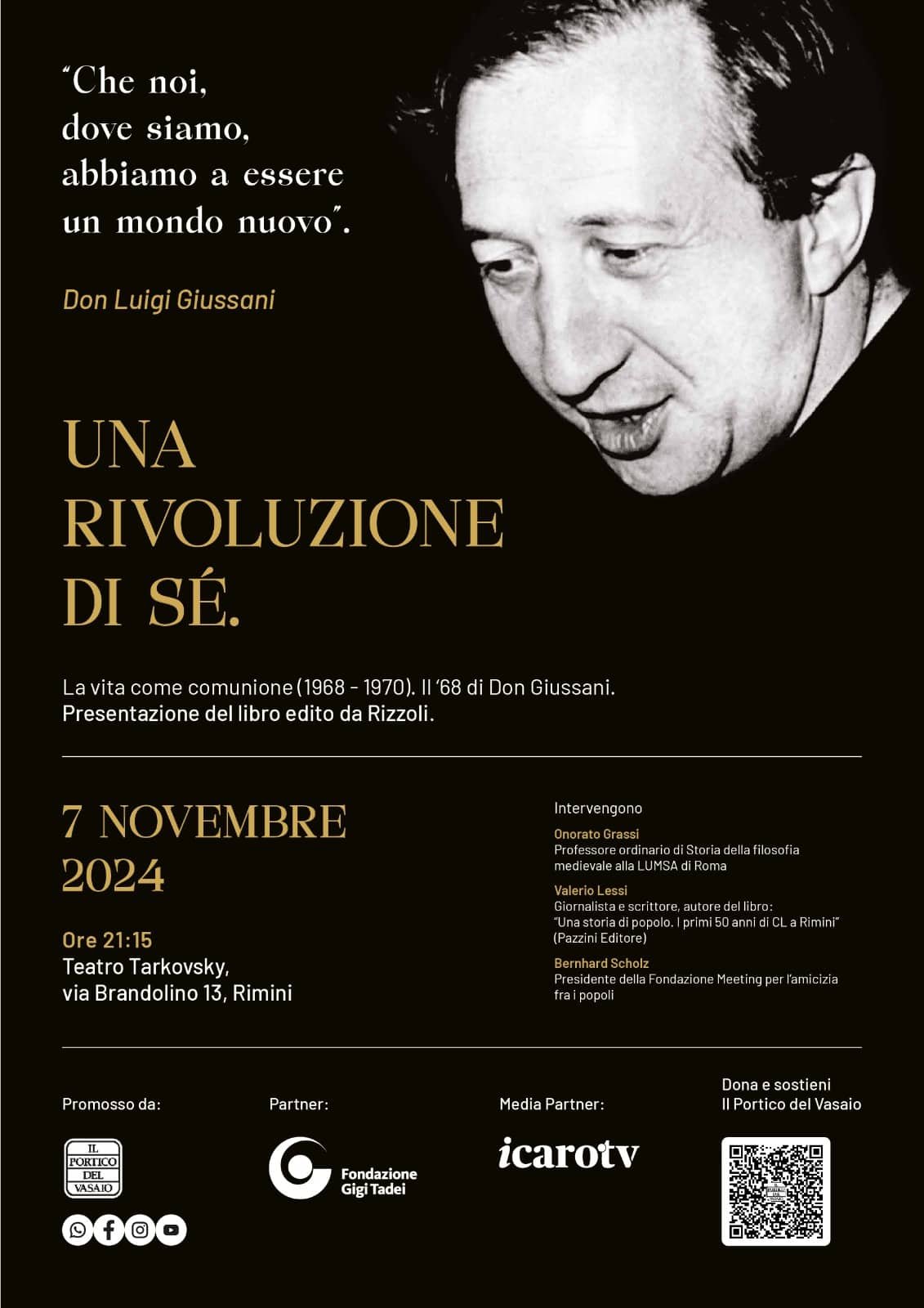 Featured image for “Rimini: Una rivoluzione di sé. Presentazione del libro di Luigi Giussani”