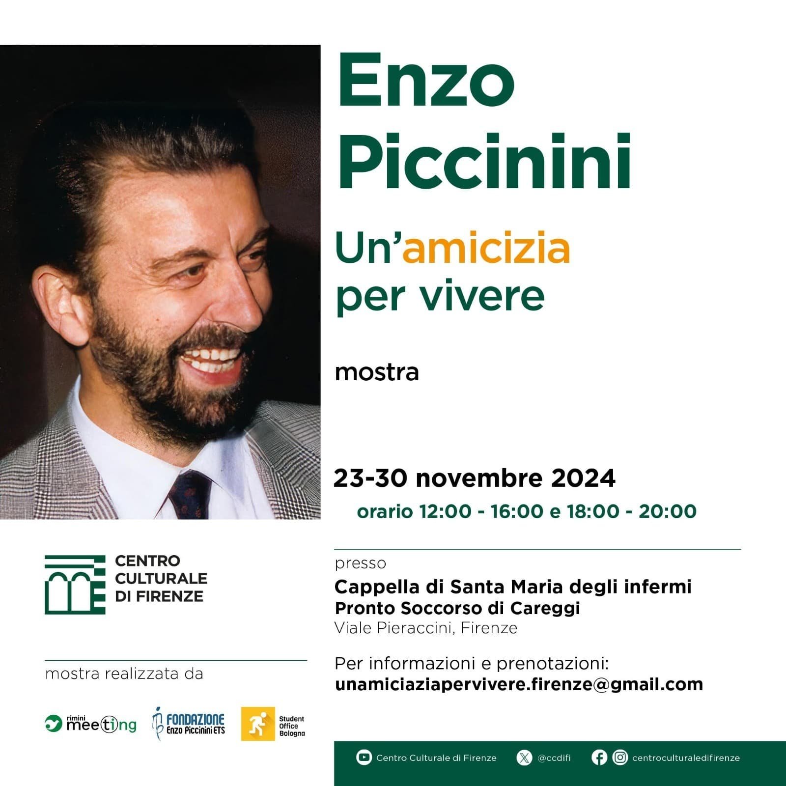 Featured image for “Firenze: Enzo Piccini “Un’amicizia per vivere””