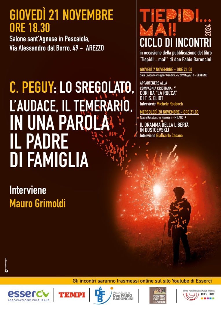 Featured image for “Arezzo: Tiepidi mai ! Ciclo di incontri sul libro di Fabio Baroncini, Peguy. Lo sregolato”