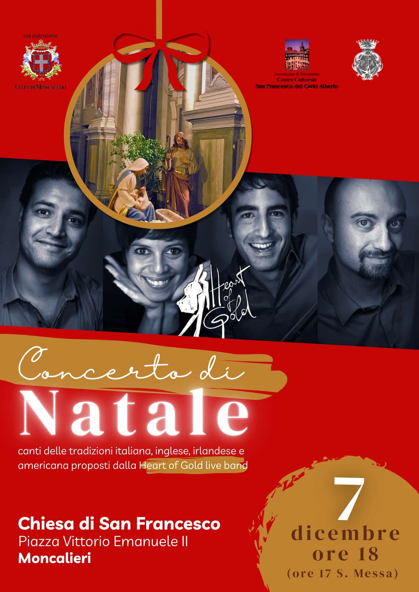 Featured image for “Moncalieri (To): Concerto di Natale, Heart of God live band”