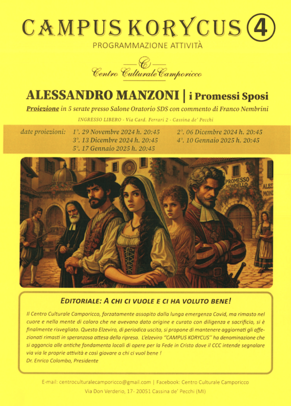 Featured image for “Cassina de’ Pecchi (Mi): Alessandro Manzoni. I Promessi Sposi”