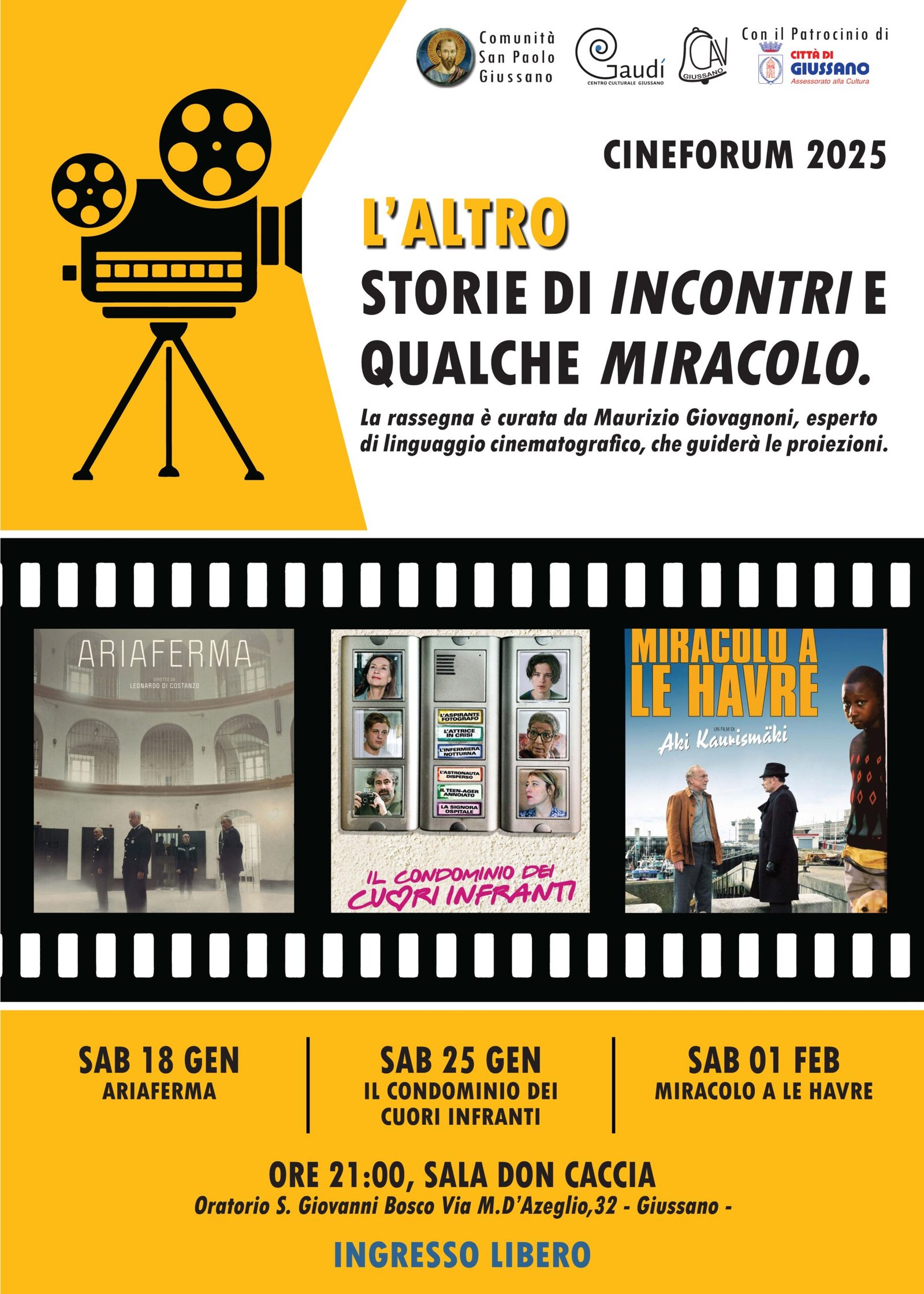 Featured image for “Giussano (MB): Cineforum 2025 – L’ALTRO. Storie di incontri e qualche miracolo”