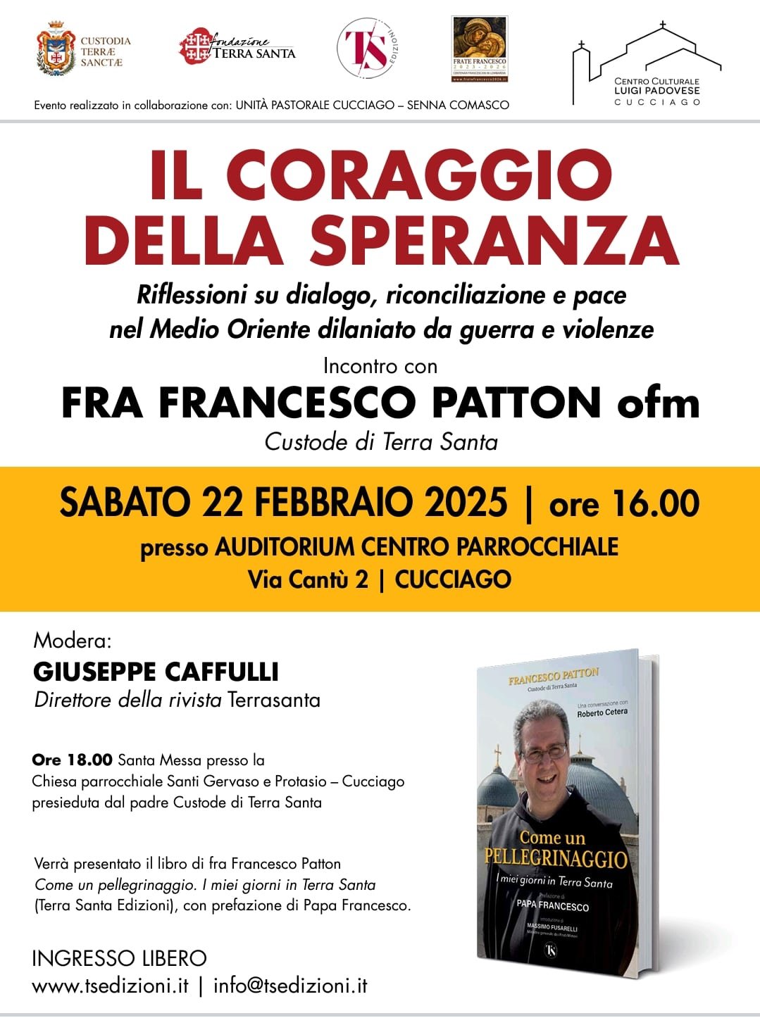 Featured image for “Cucciago (Co): Il coraggio della speranza. Dialogo, riconciliazione e pace nel Medio Oriente”