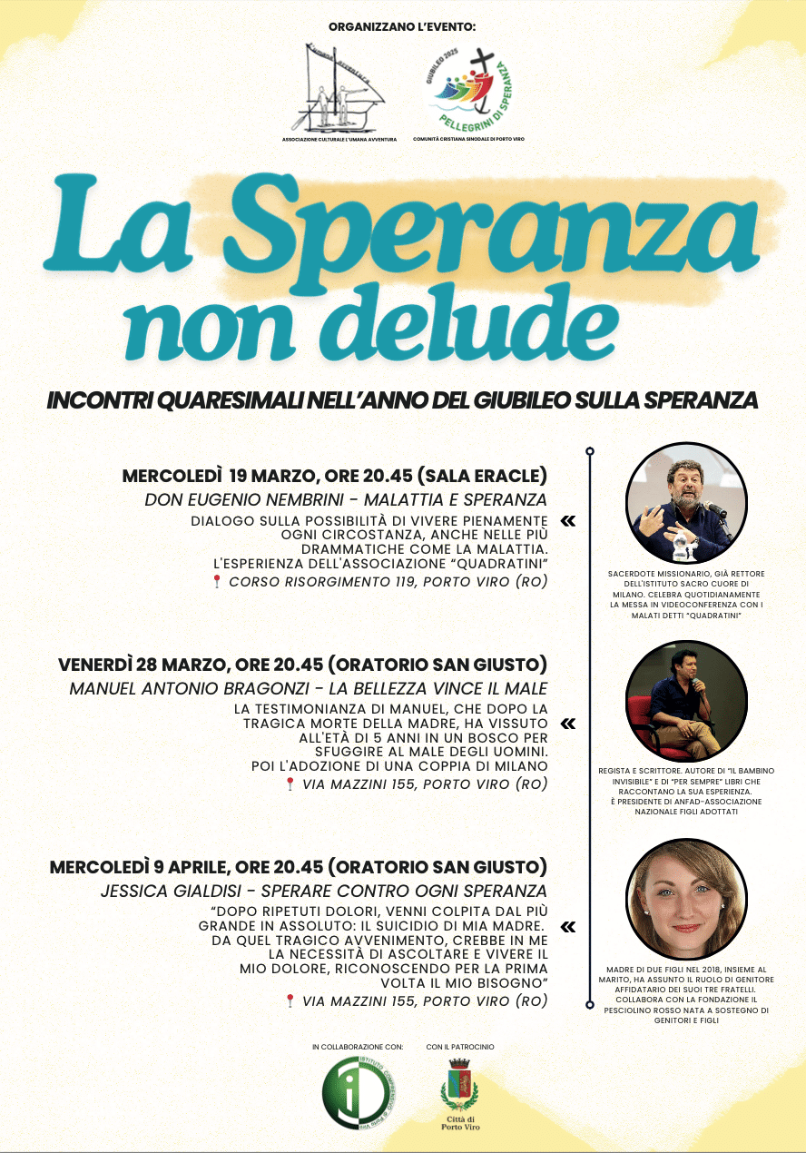 Featured image for “Porto Viro (Ro): La speranza non delude. Incontri #giubileo2025”