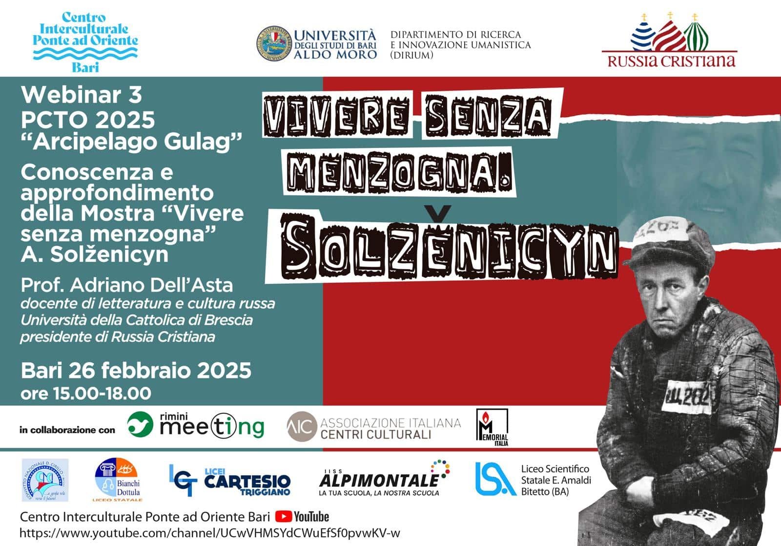 Featured image for “Bari: Vivere senza menzogna. Solzenicyn, Arcipelago Gulag”