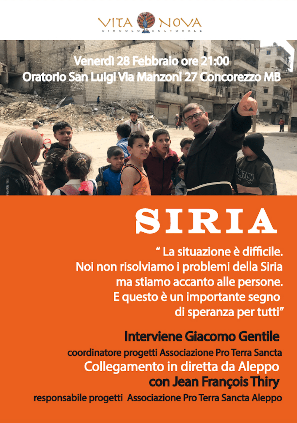 Featured image for “Concorezzo (MB): Siria. Incontro con Giacomo Gentile e Jean François Thiry”