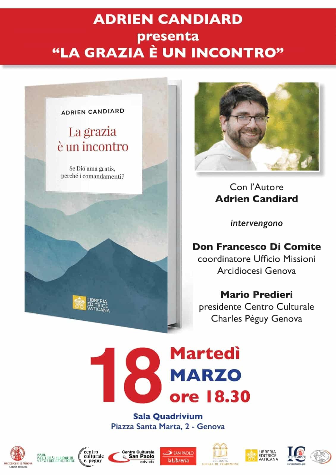 Featured image for “Genova: “La grazia è un incontro” con l’autore Adrien Candiard”