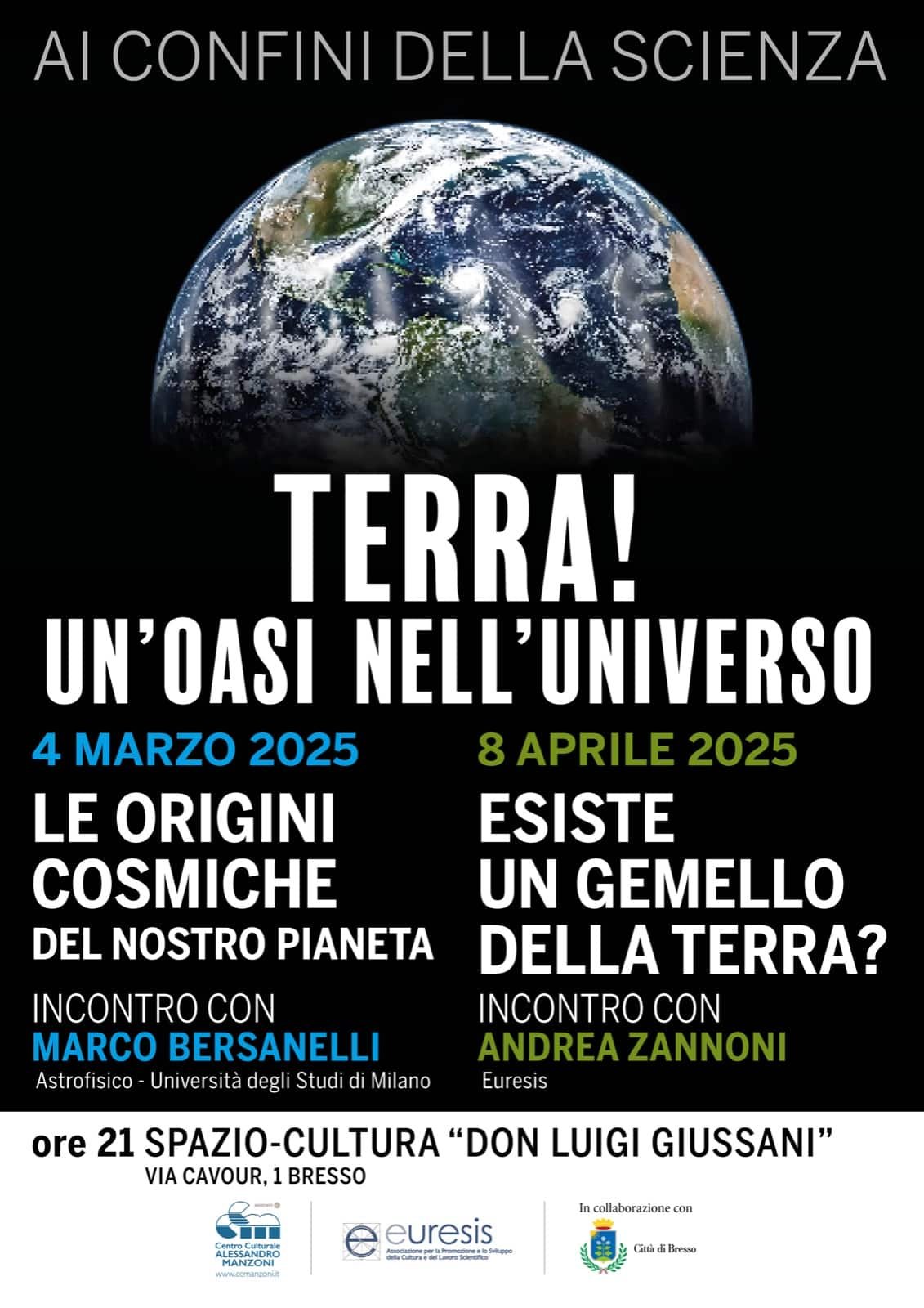 Featured image for “Bresso (Mi): Terra! Un’oasi nell’universo. Esiste un gemello della terra?”