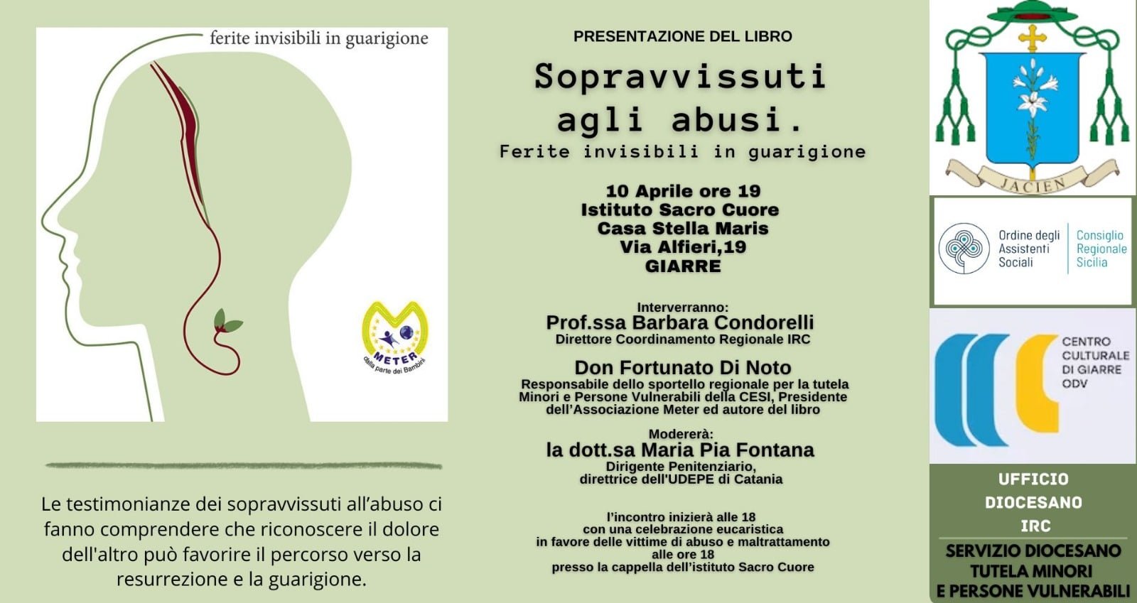 Featured image for “Giarre: Ferite invisibili in guarigione, presentazione del libro”
