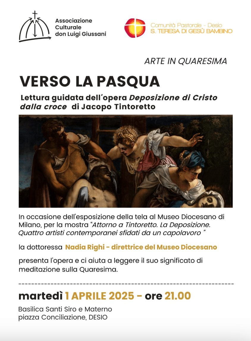 Featured image for “Desio(MB): Verso la Pasqua. Lettura guidata della “Deposizione di Cristo dalla croce” di Tintoretto”