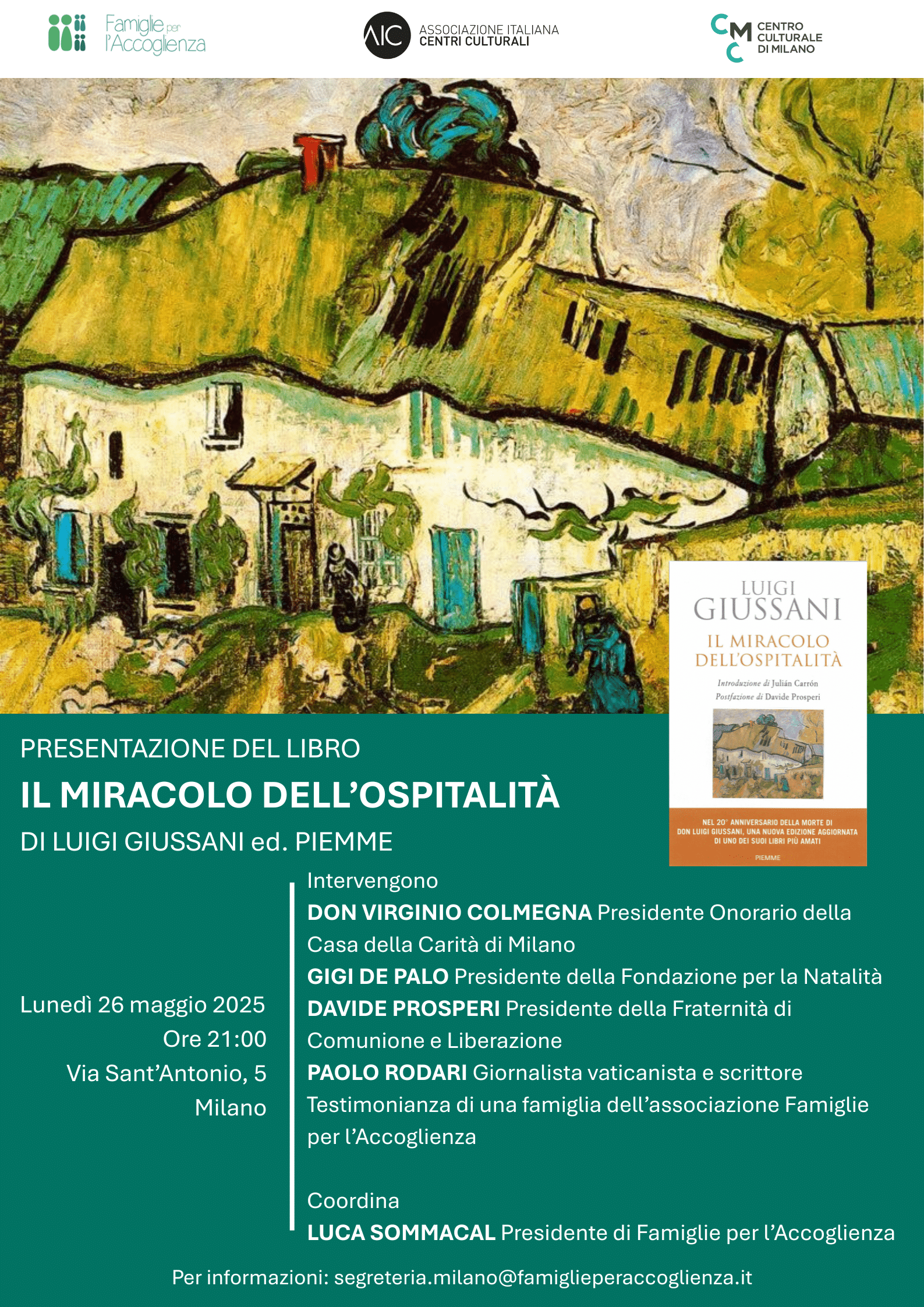 Featured image for “Milano: Presentazione del libro “Il miracolo dell’ospitalità””