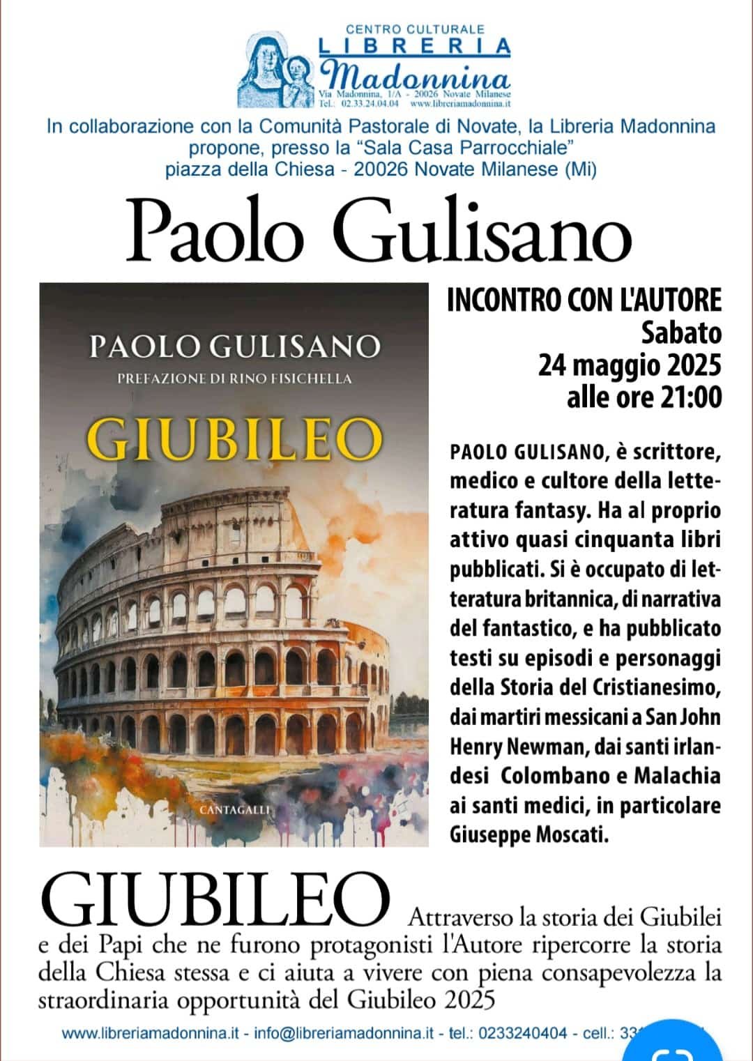Featured image for “Novate Milanese: Giubileo. Incontro con l’autore”