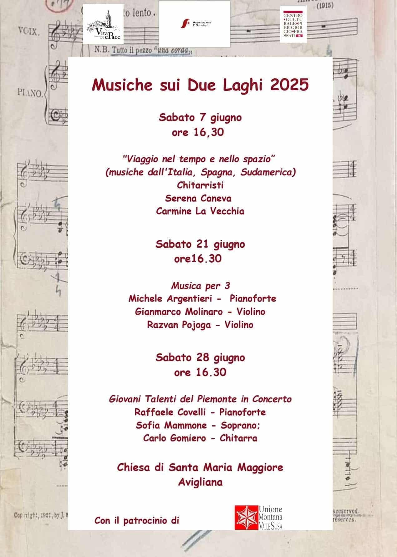 Featured image for “Avigliana (To): Concerti di Primavera 2025 “Musica sui due laghi””