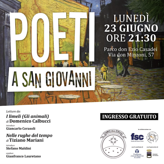 Featured image for “Cesena: Poeti a San Giovanni, la rassegna dedicata ai poeti della Romagna”