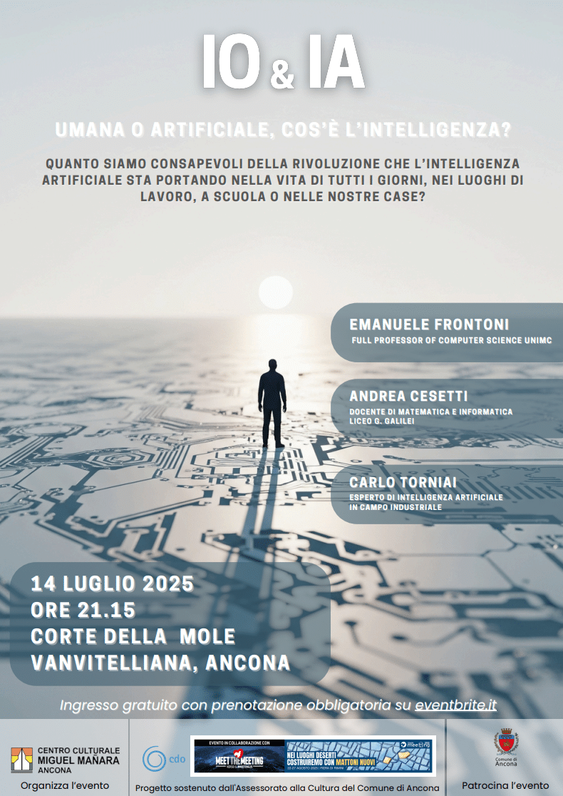 Featured image for “Ancona: Io & IA, umana o artificiale, cos’è l’intelligenza?”