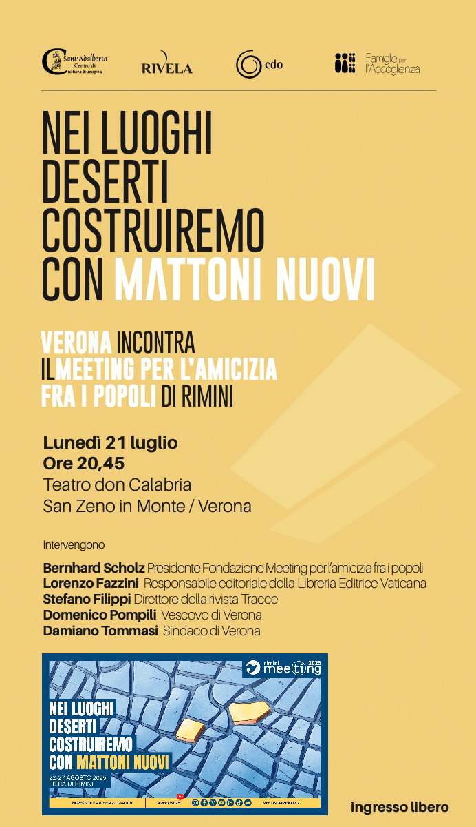 Featured image for “Verona: Nei luoghi deserti costruiremo con mattoni nuovi”