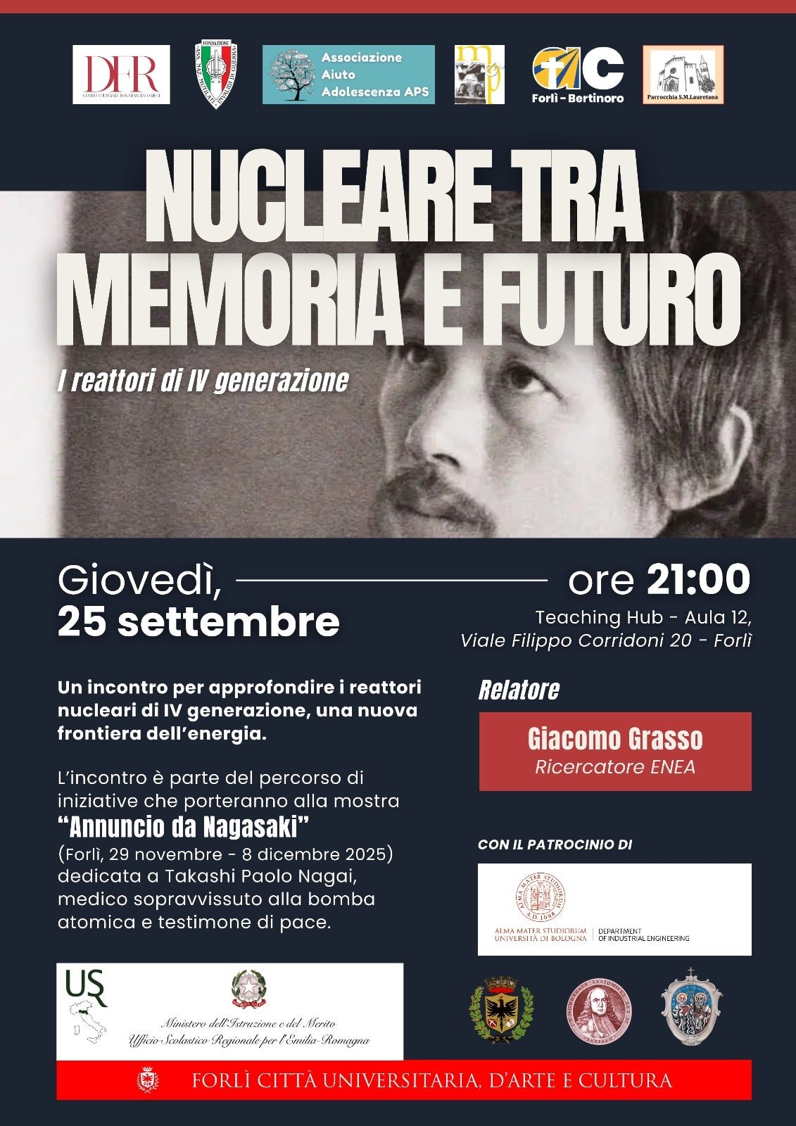 Featured image for “Forlì: Nucleare tra memoria e futuro. Takashi Paolo Nagai”