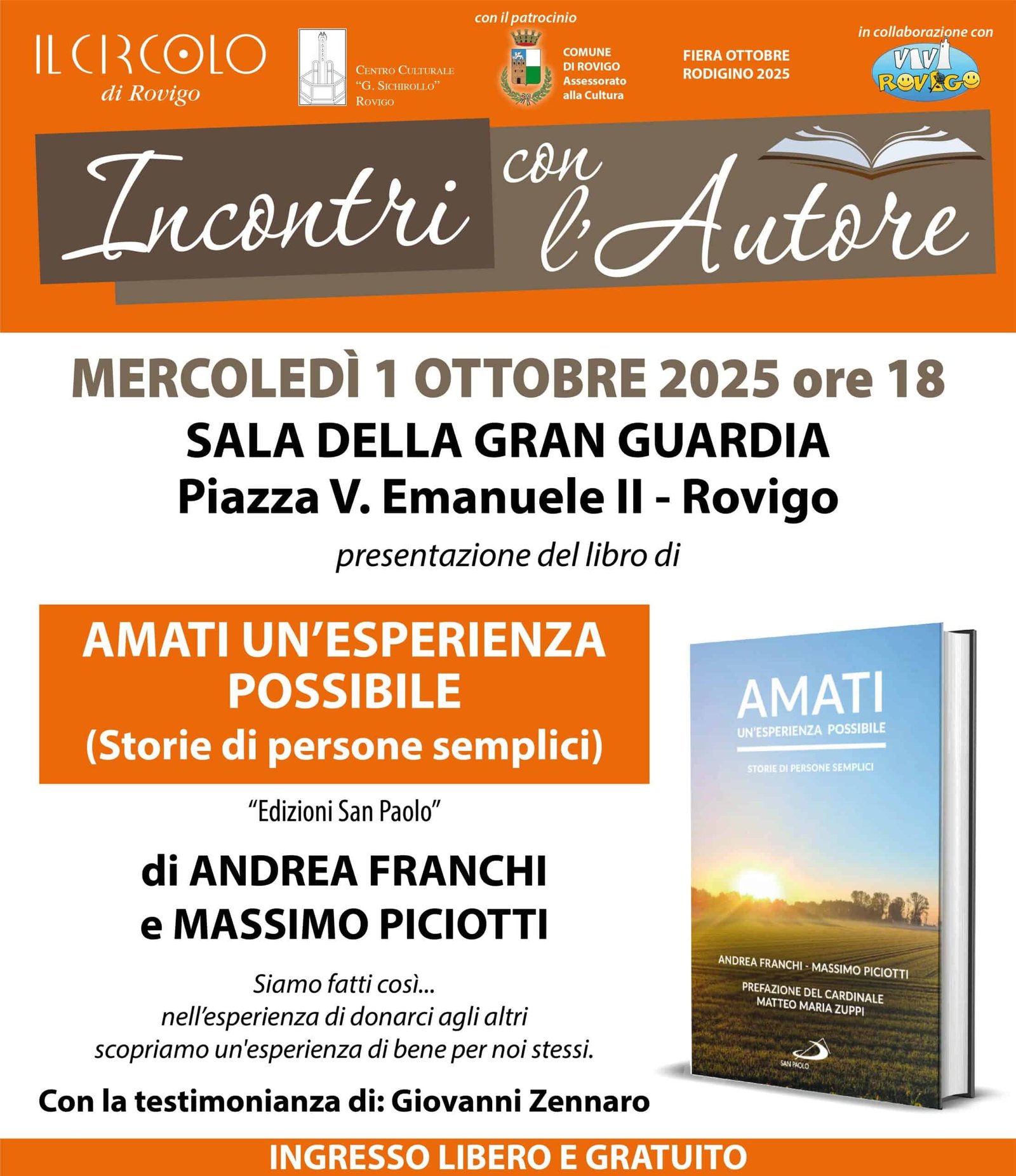 Featured image for “Rovigo: Incontri con l’autore. Un’esperienza possibile”