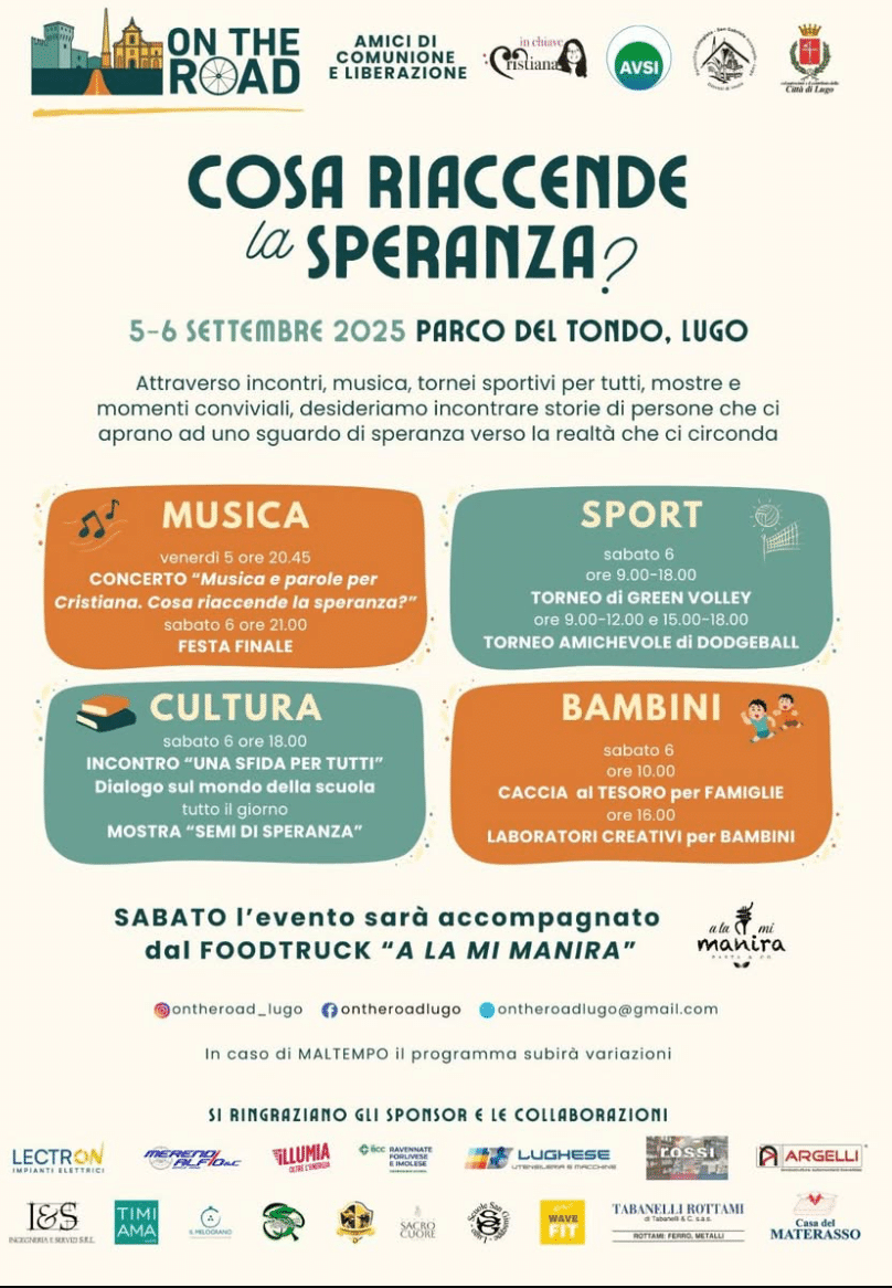 Featured image for “Lugo (Ra): Cosa riaccende la speranza? Incontri, musica e sport”