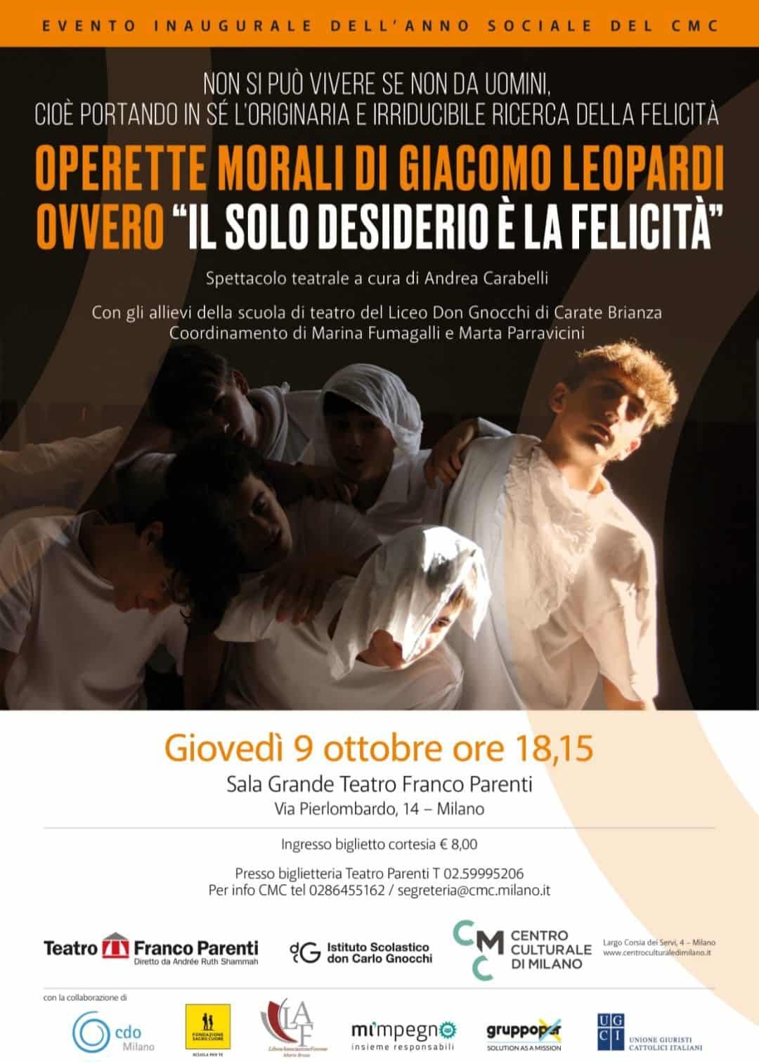 Featured image for “Milano: Operette Morali di Giacomo Leopardi”