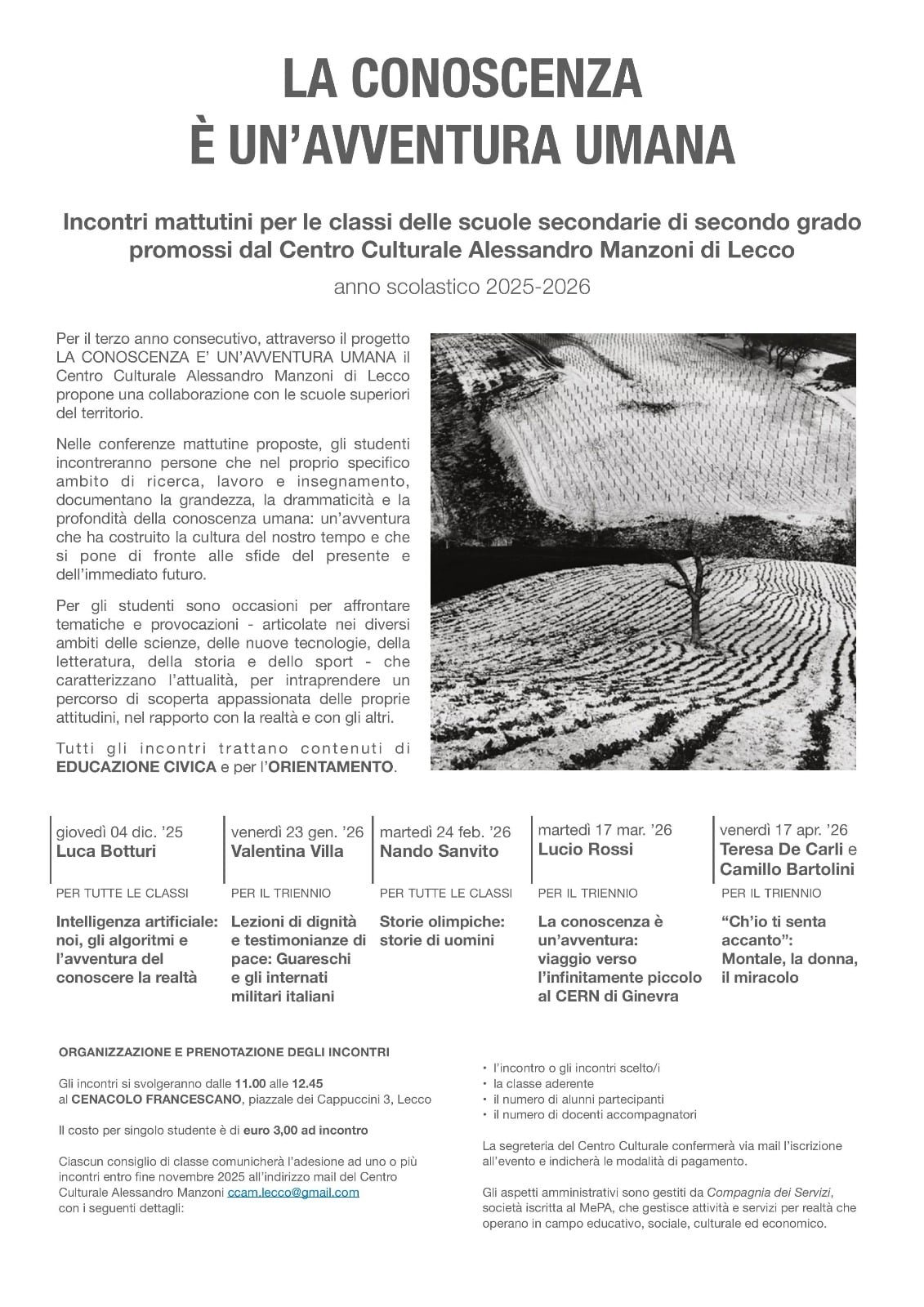 Featured image for “Lecco: La conoscenza è un’avventura umana”