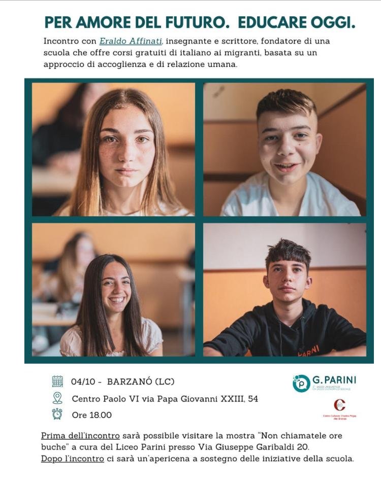 Featured image for “Barzanò (LC): Per amore del futuro. Educare oggi”