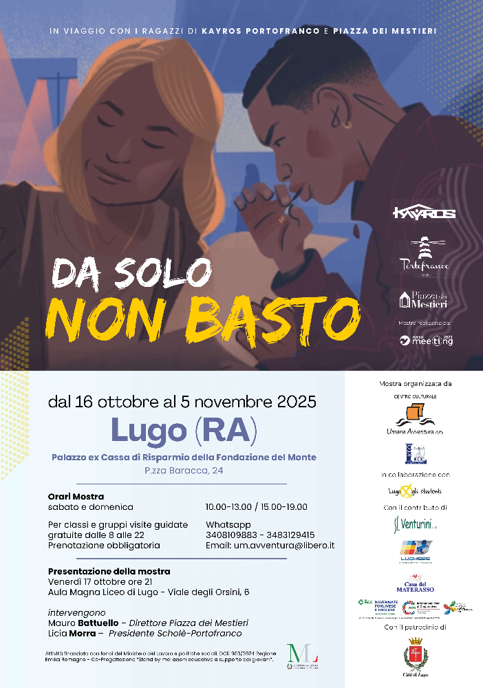 Featured image for “Lugo (Ra): Da solo non basto. In Viaggio con i ragazzi di Kayros, Portofranco e Piazza dei Mestieri”