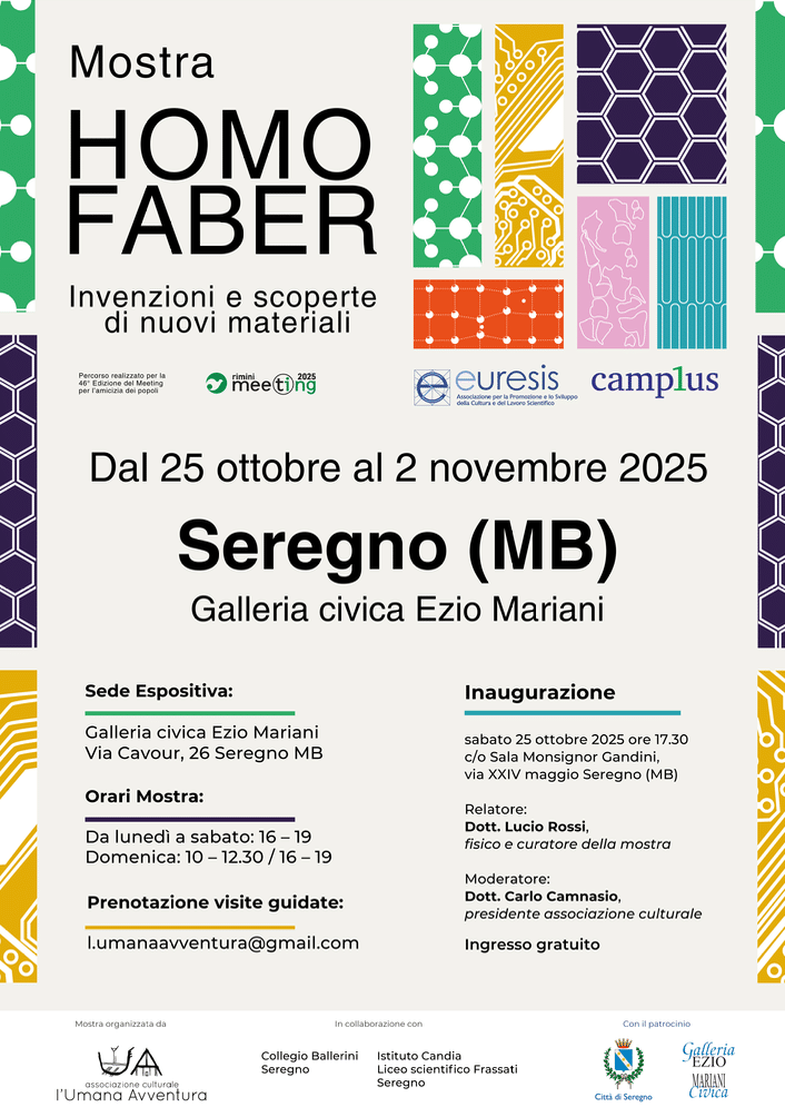 Featured image for “Seregno (MB): Homo Faber. Invenzioni e scoperte di nuovi materiali”